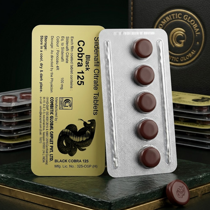 Black Cobra 125 by Combitic Global Caplet Pvt Ltd.5 Tablet Packing