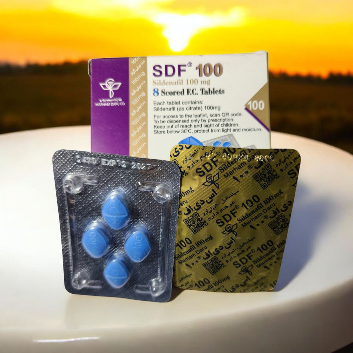 SDF 100mg (Iranian Original Product) 8 Tablets Pack.