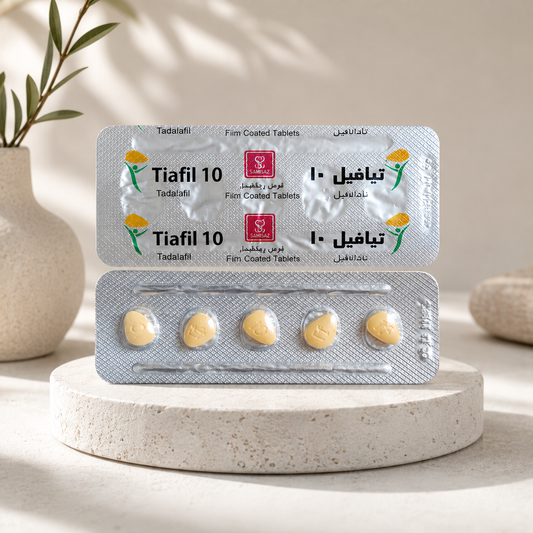 Iranian Tiafil 10mg Tablets | Tadalafil 10mg | 1 Box (10 Tablets) | For Erectile Dysfunction (ED) in Adult Men