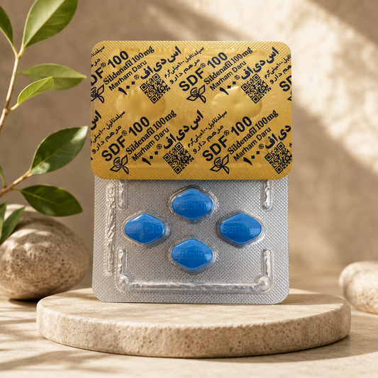 Iranian SDF 100mg Tablets | Sildenafil Citrate 100mg | 1 Box (8 Tablets)