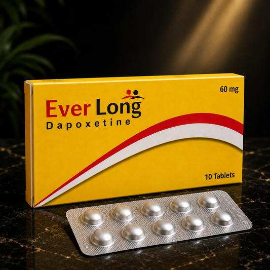 Everlong 60mg Tablets | Dapoxetine 60mg | 1 Box (10 Tablets) | For Adult Men with Premature Ejaculation (PE)